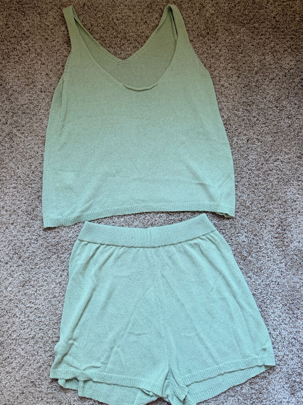 Light Green Knit Women's Set
